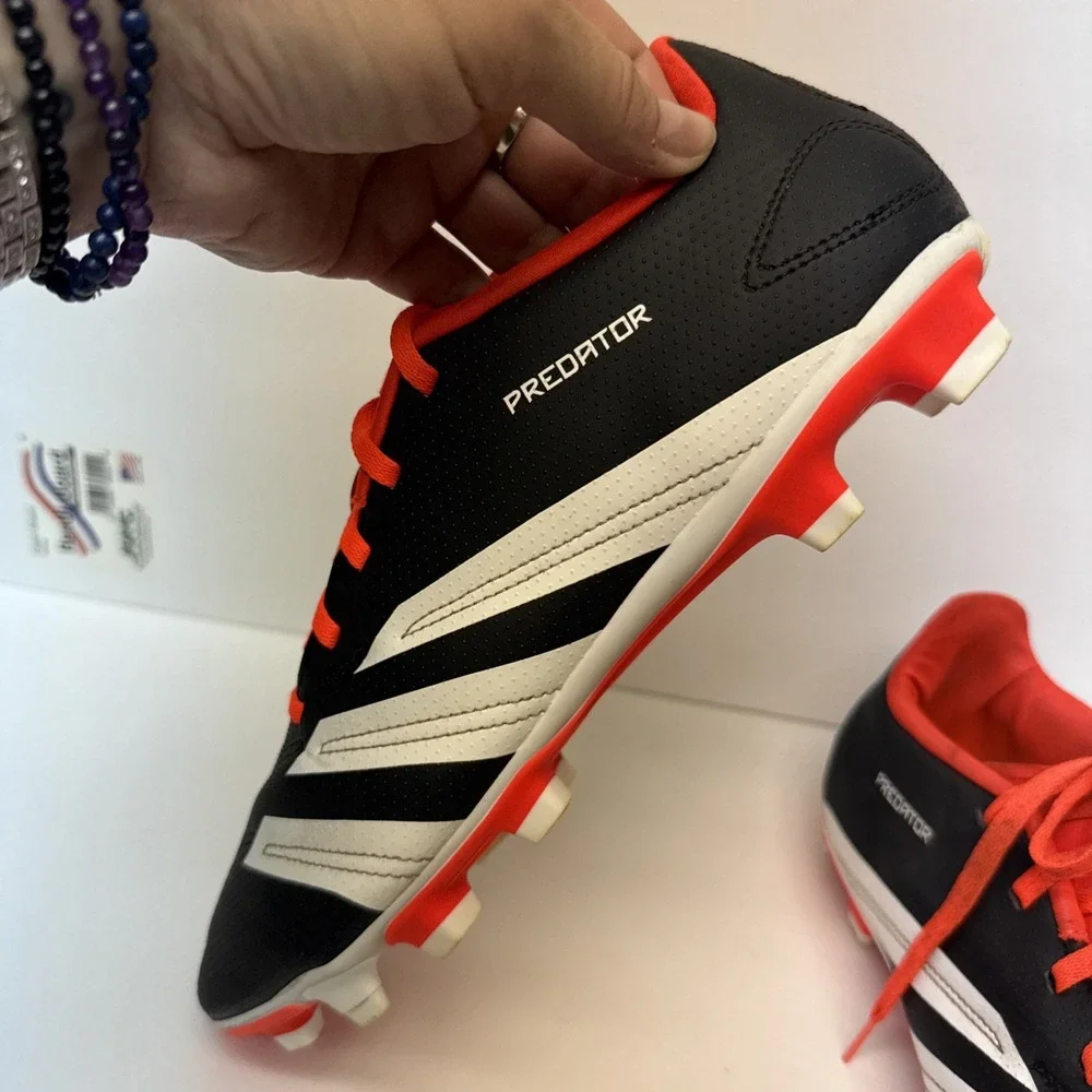 Adidas Predator Club Fxg Black White Solar Red Mens Soccer Cleats IG7760 Sz 11